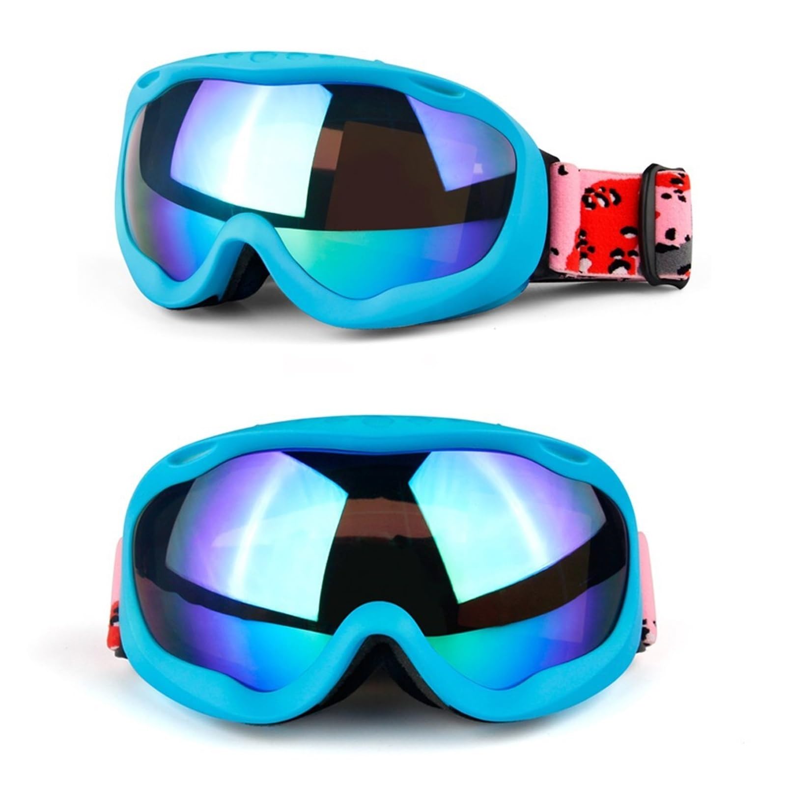 Gafas de esquí de invierno para hombre y mujer, gafas de esquí HD UV400, gafas de esquí antiniebla, gafas de snowboard a prueba de viento, lentes de espejo, gafas de esquí para exteriores (color: