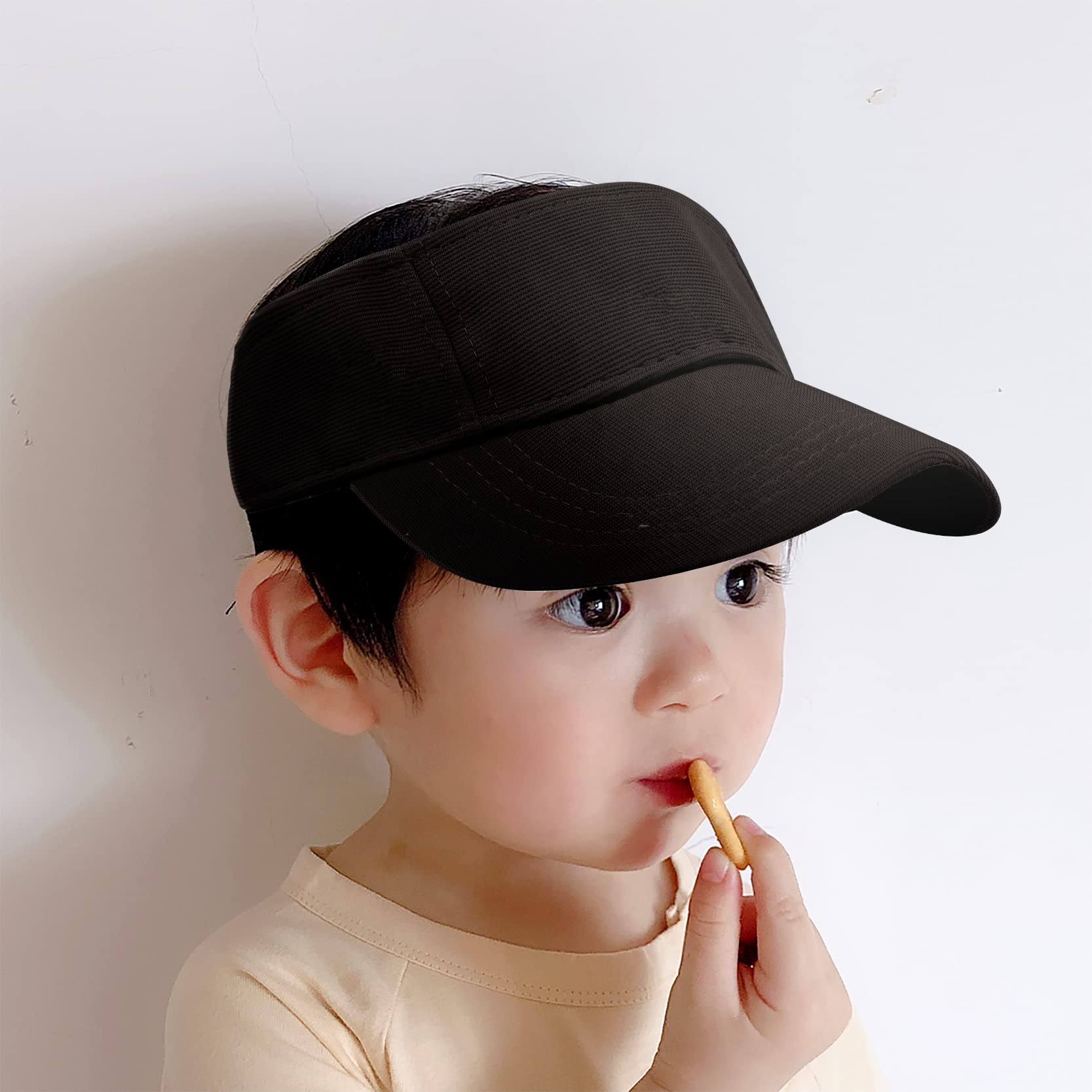 Gorra con Visera para Niños Unisex Sombrero de Verano Sol Negro Talla Única