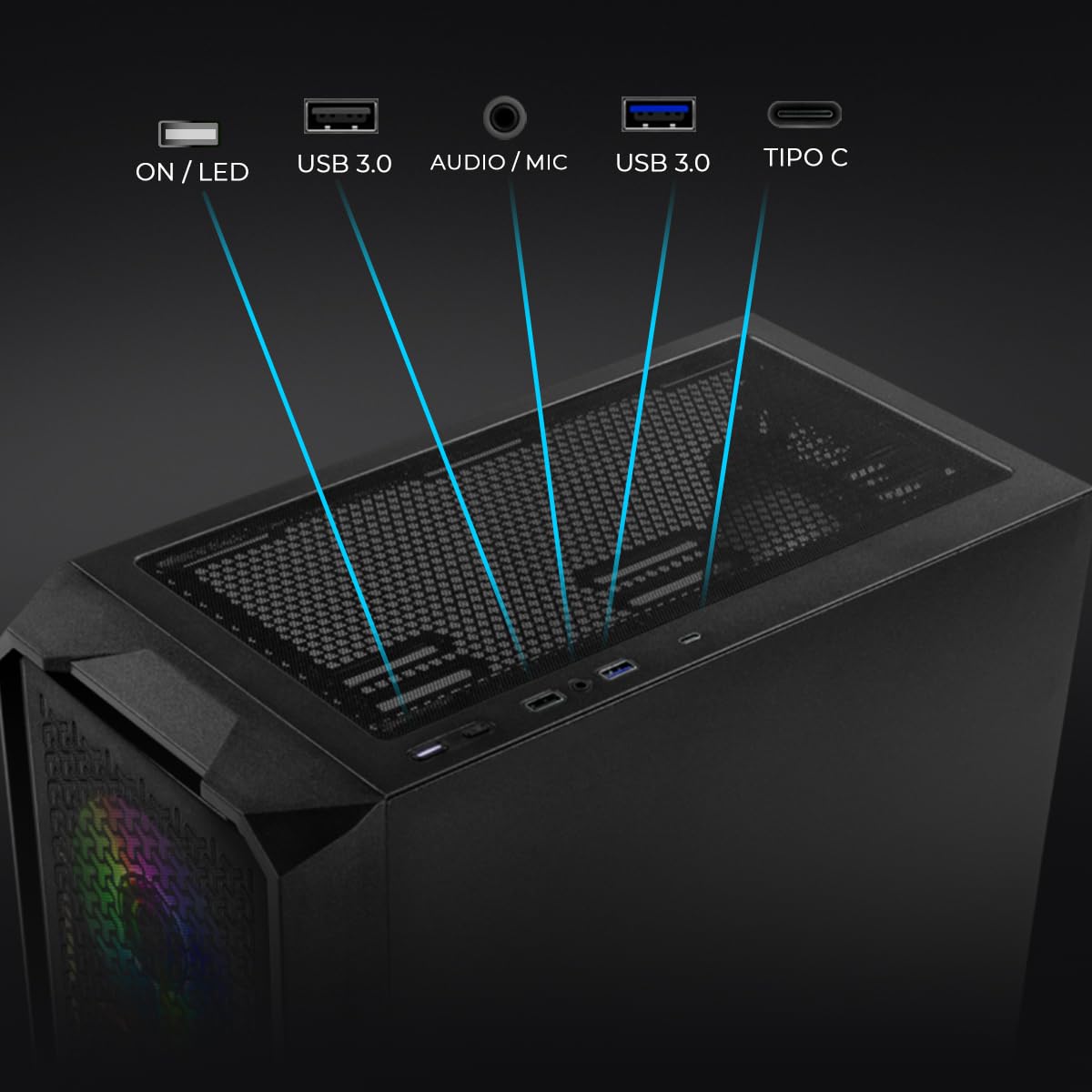 YEYIAN PC Gaming Intel Core Ultra 5 225F 4,9 GHz Nvidia GeForce RTX 5060 8 Go GDDR7 32 Go DDR5 1 To SSD WiFi 6 Win 11 Pro