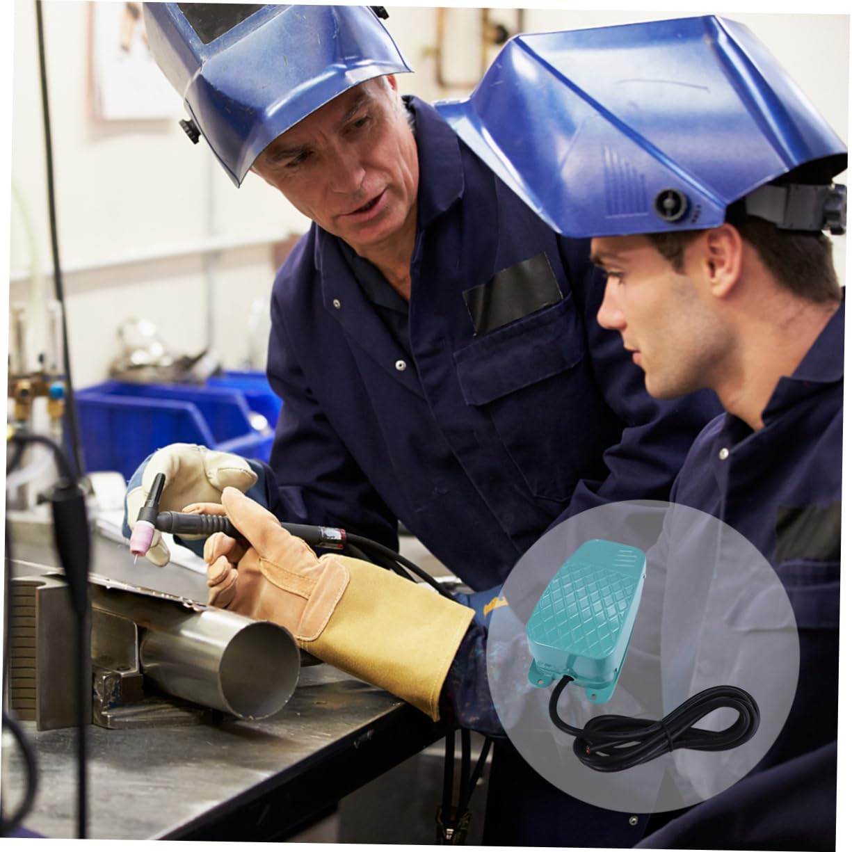 OSOLADY 1 PC Foot Switch Pedal Switch with Cord Heavy Duty Foot Pedal Controller Pedal with Cord Foot Operated Power Electric Power Push Button Anti-Skid Surface Pedal Momentary Aluminum