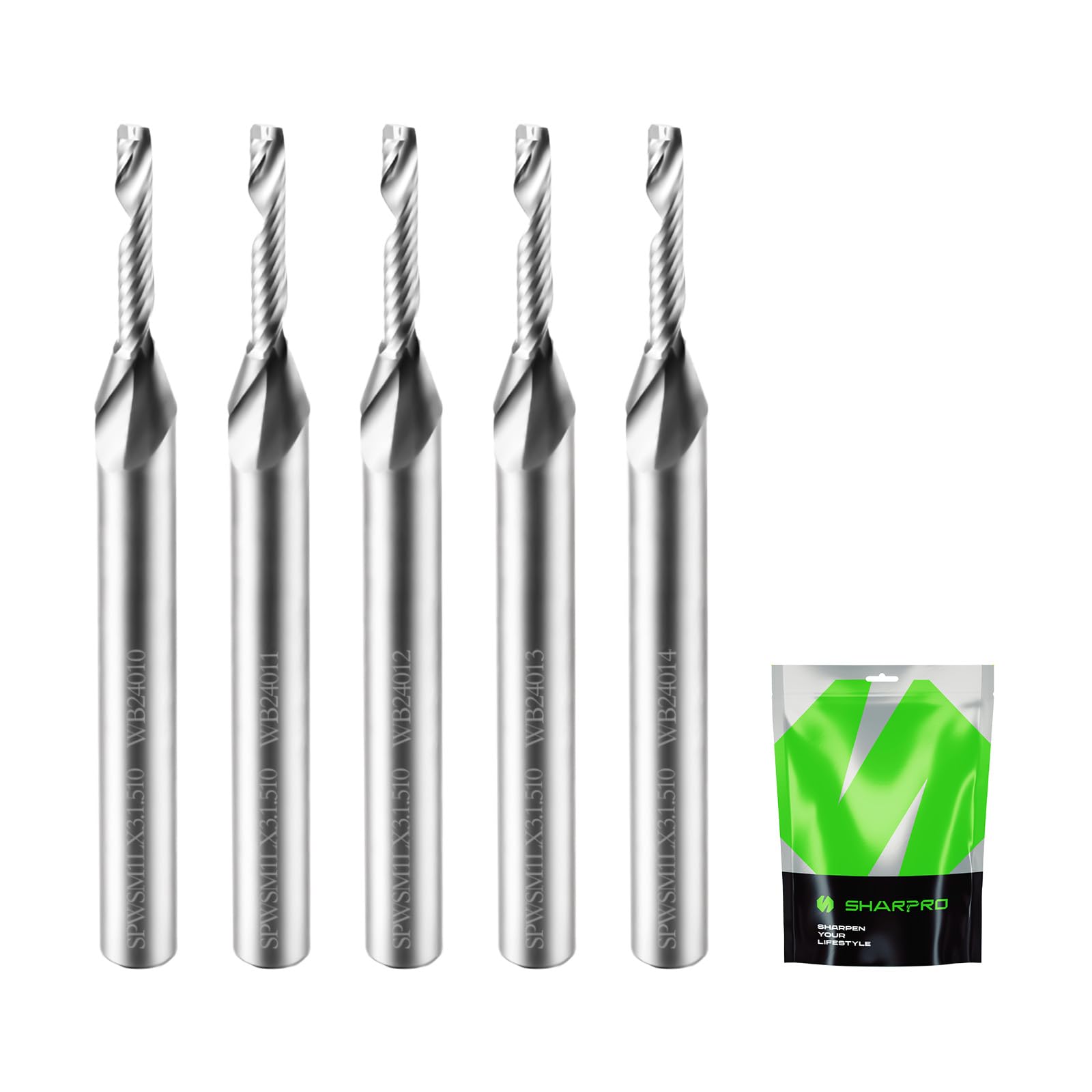 CNC Router Bit - 1/4 Flute Up Cut for Aluminum & Wood -19