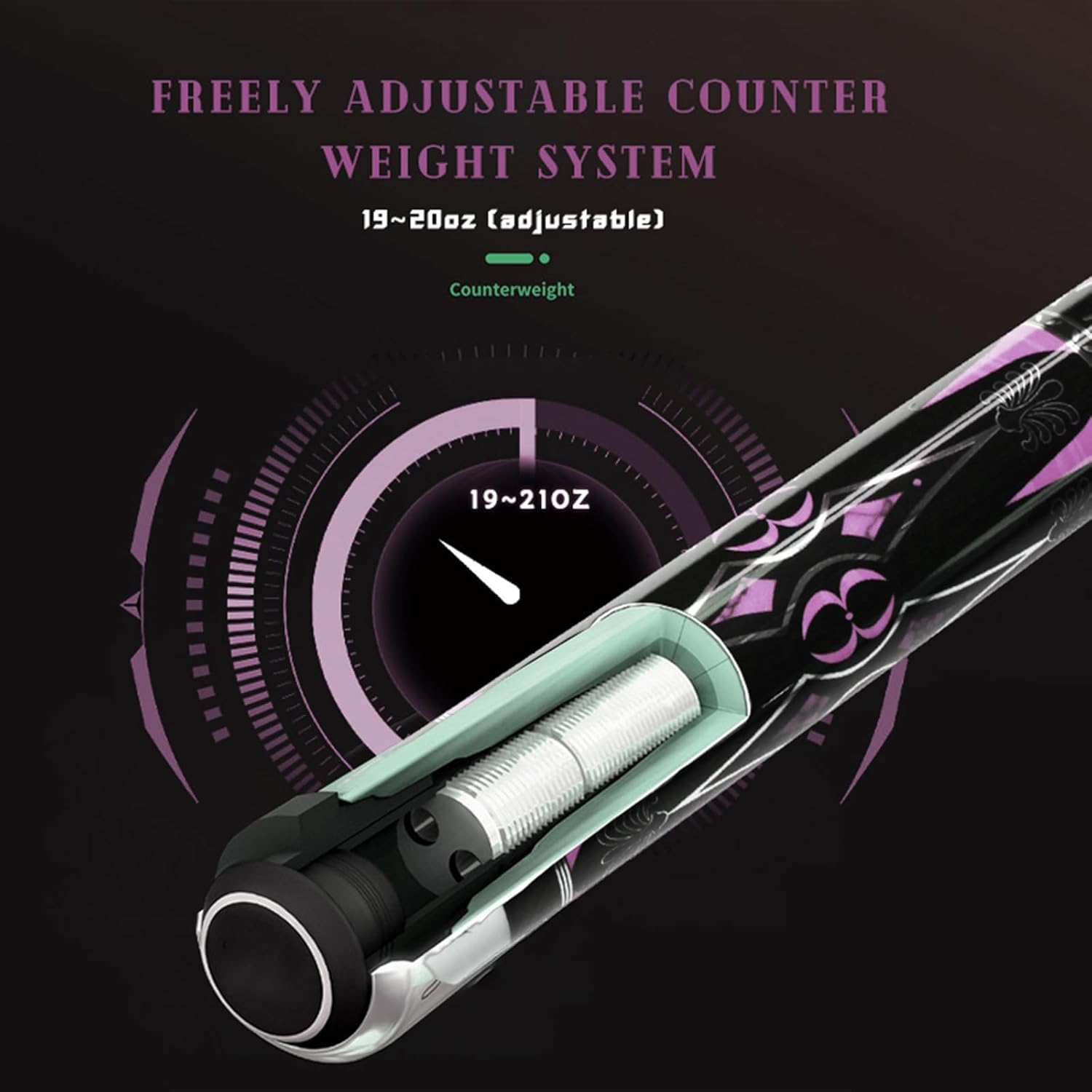 Carbon Fiber Billiard Cue, Playing Cue with 11.8mm Head, 1/2 Professional Billiard Cue, 58’ with 8-Tooth Connector for Billiard Enthusiasts