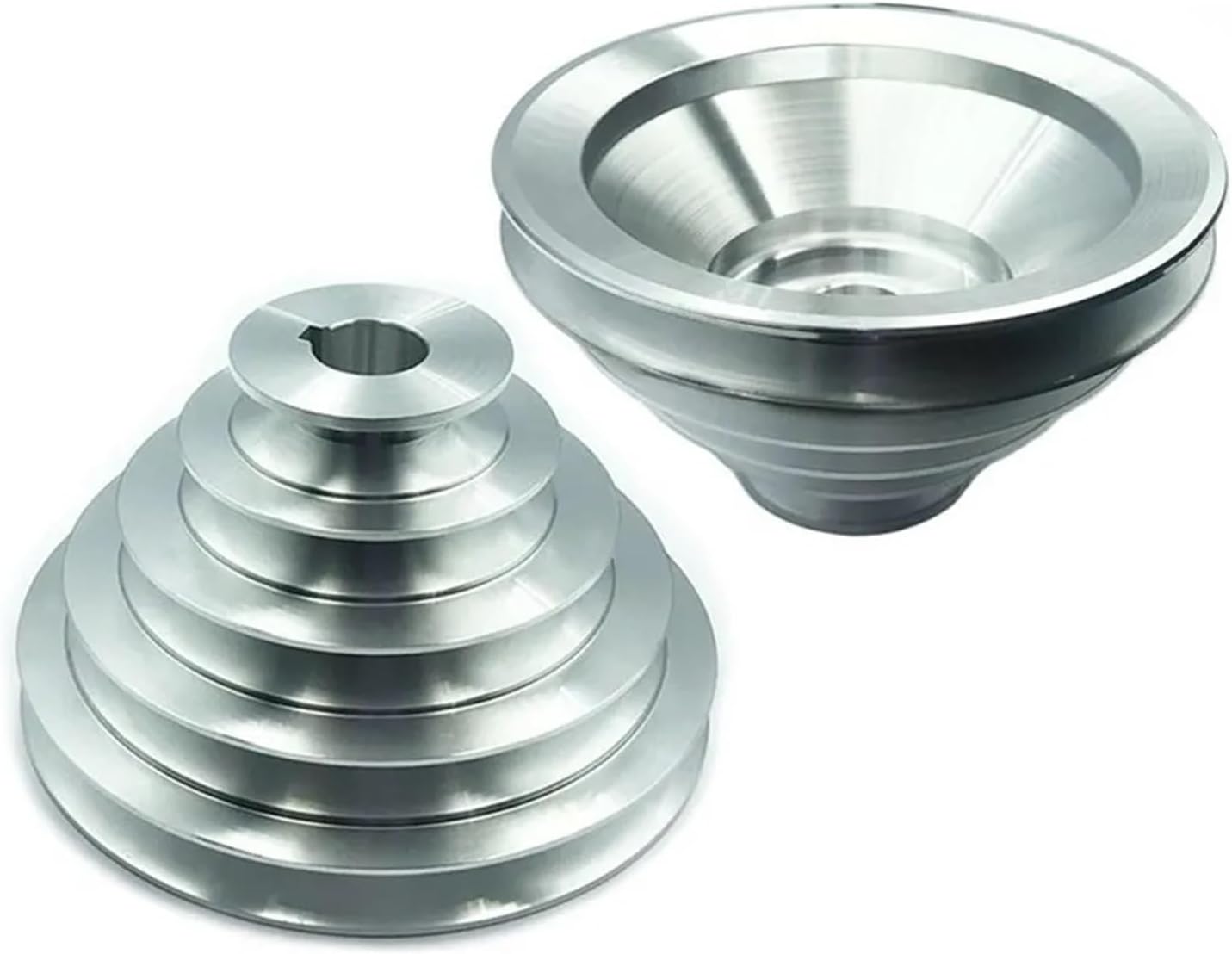 Bench Drill 54mm to 150mm Outer Dia 14 16 18 19 20 22 24 25 28mm Bore Aluminum A Type 5 Step Pagoda Pulley Wheel for V-Belt (Size : 24mm Bore 8mm Slot)