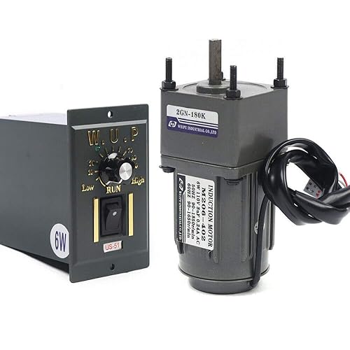 Miniatura 36 de Motor reductor de engranajes variable ajustable de 250W 10K AC110V 135RPM con controlador de velocidad para la industria