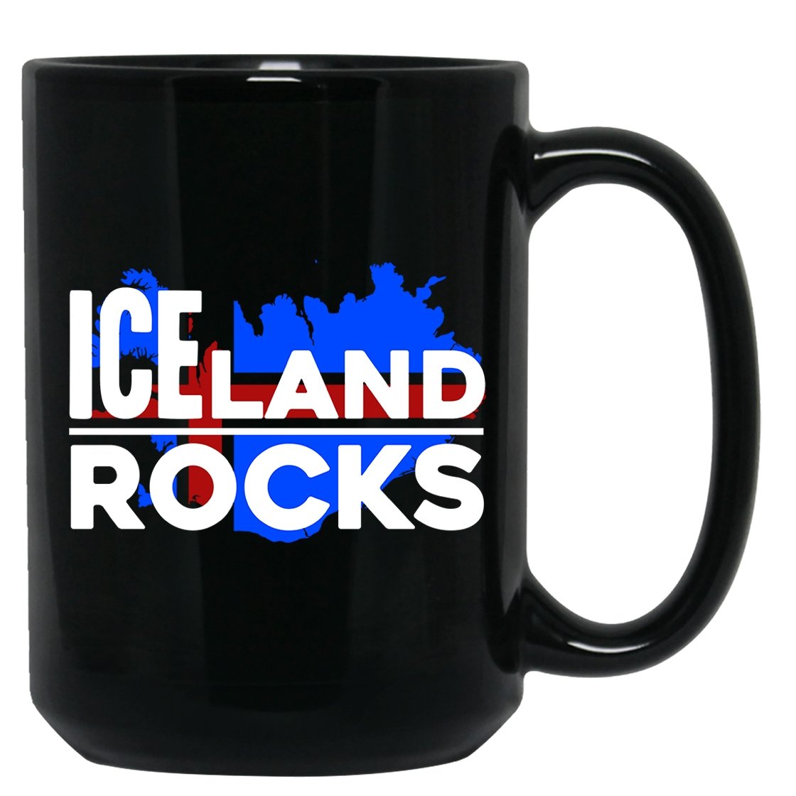 Zira-S Iceland Mug Coffee, Iceland Tea Cup, Coffee Mug Ceramic, Black Mugs 15oz Gift For Friends