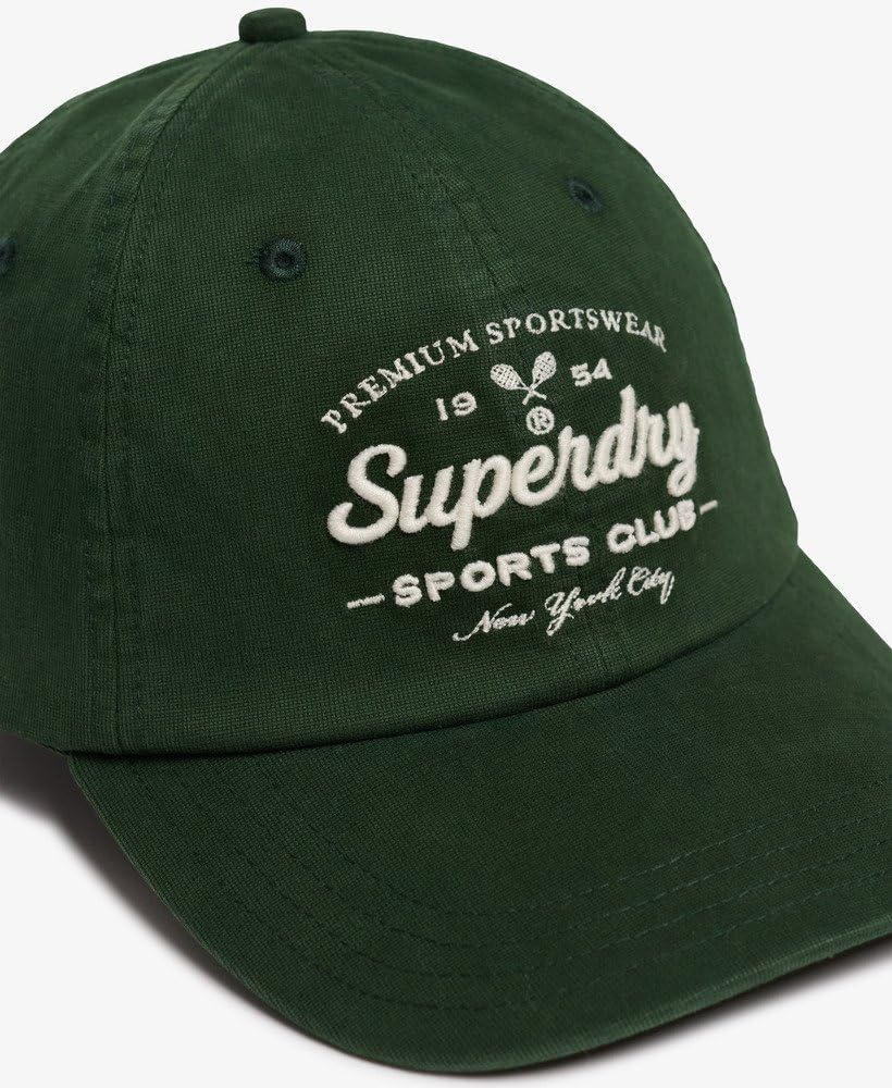 Superdry Damska czapka baseballowa Vintage Club ciemnozielona 1 rozmiar