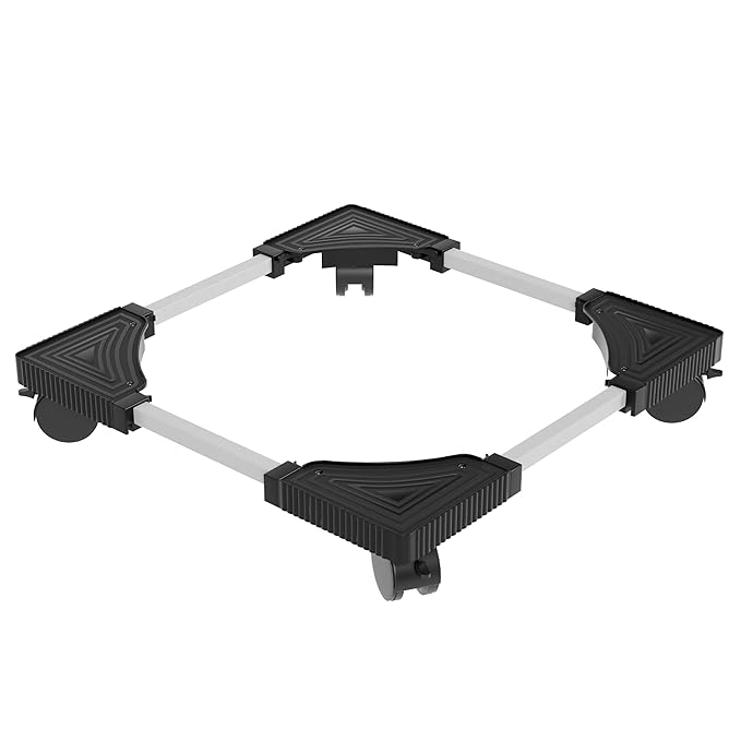 Lifelong Washing Machine Stand – Metal Kitchen Trolley with Lockable Wheels for Home | Suitable for Fridge, Dishwasher, Air Cooler & More | Heavy-Duty Movable Base for Household Appliances