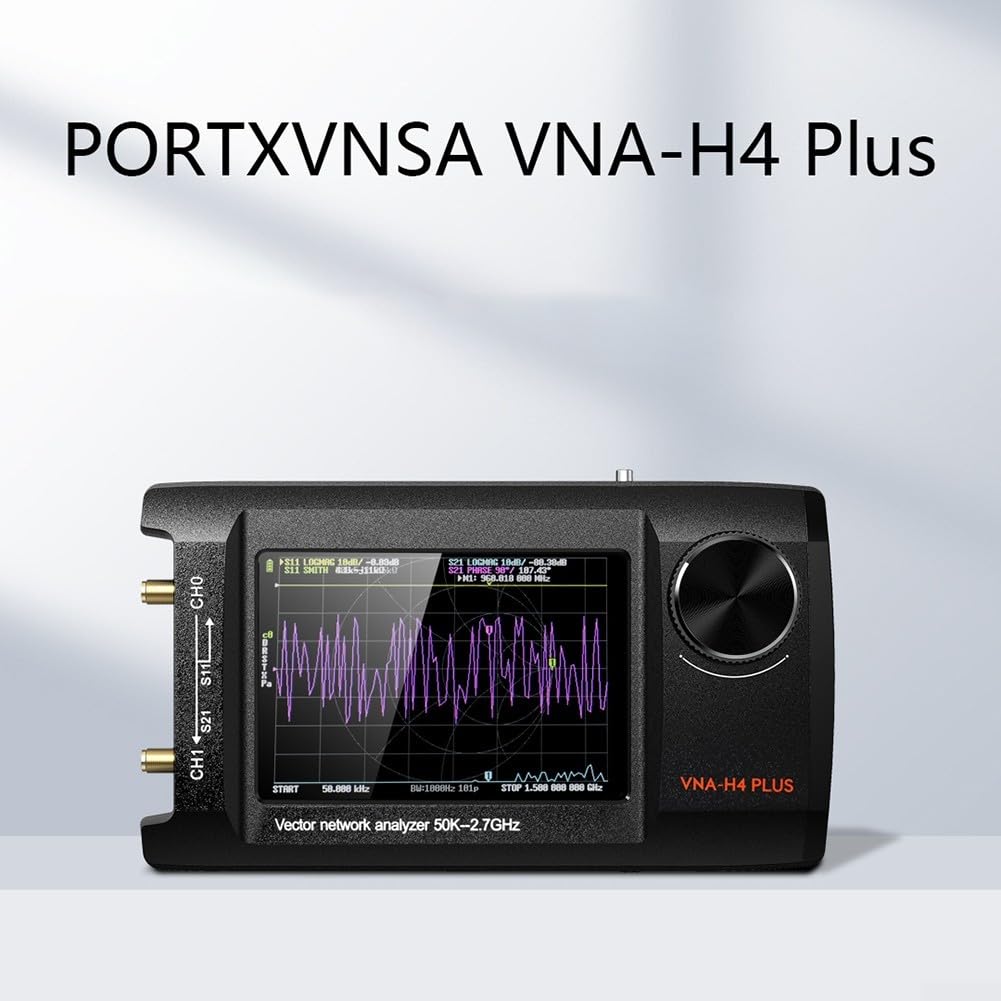 NanoVNA-H4 Analyseur d'antenne vectorielle, écran LCD IPS de 10,2 cm, analyseur d'antenne vectorielle 50 KHz-2,7 GHz, prend en charge la carte S D batterie intégrée de 5000 mAh (sans boîte)