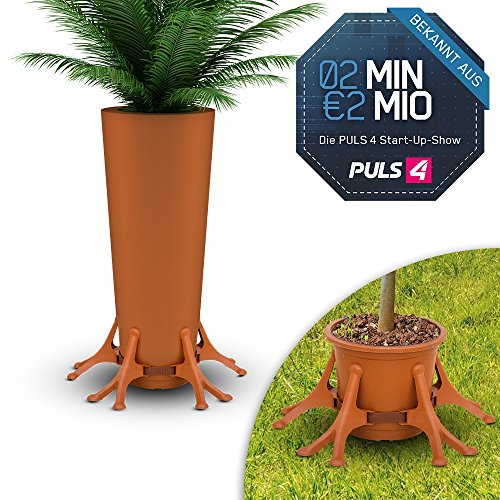 Preisvergleich Produktbild Plant Guard Topfstützenset 5 Stück inkl Gurtband u Gurtschnalle Terrakotta Pflanzengefäß Flexible Stütze Schutz / Das Original aus Dem TV 2 Minuten 2 Millionen Powered by Mediashop