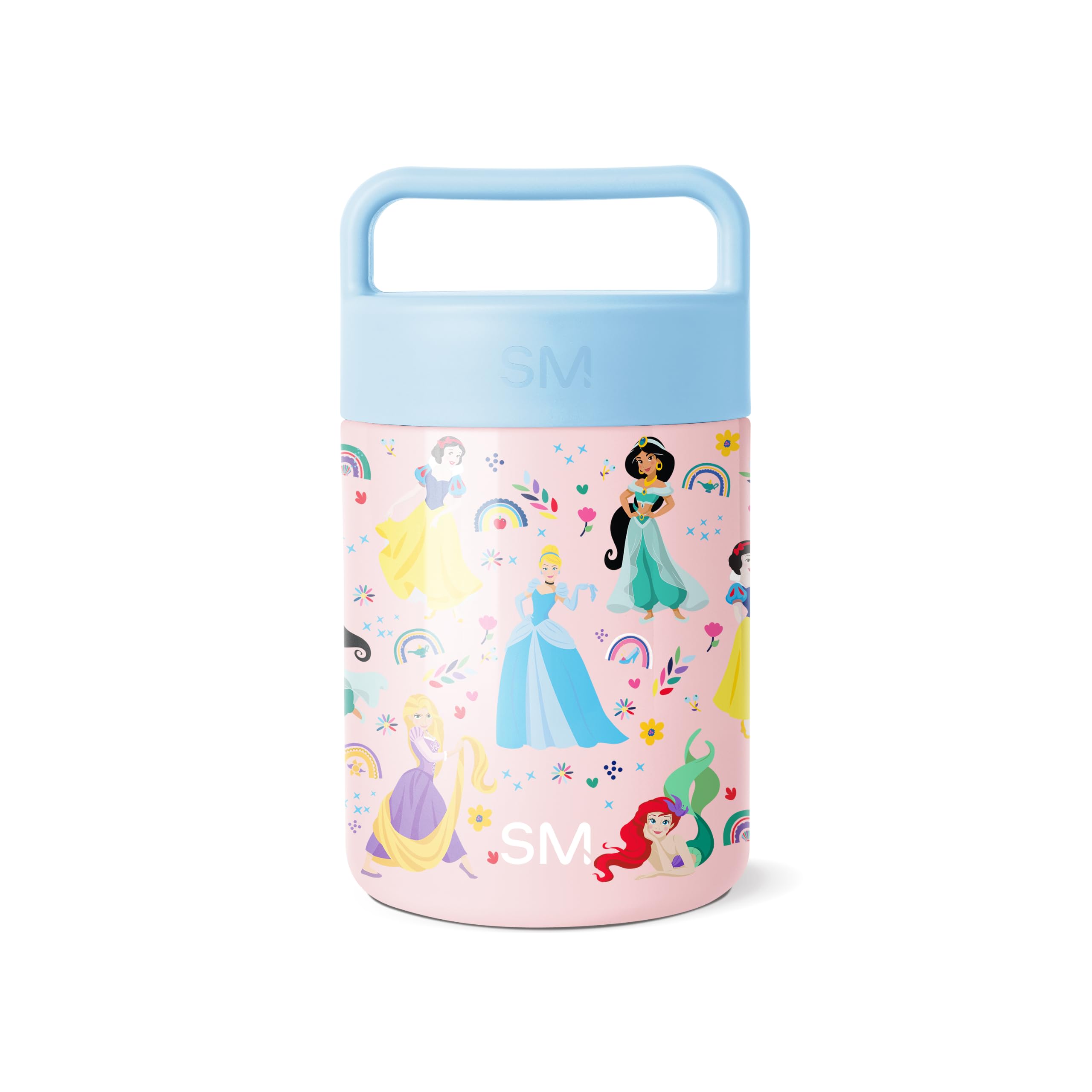 Simple Modern Disney Princess Food Jar for Hot Food | Reusable Stainless Steel Vacuum Insulated Leak Proof Lunch Storage for Smoothie Bowl, Soup, Oatmeal | Provision | 12oz | Princess Rainbows