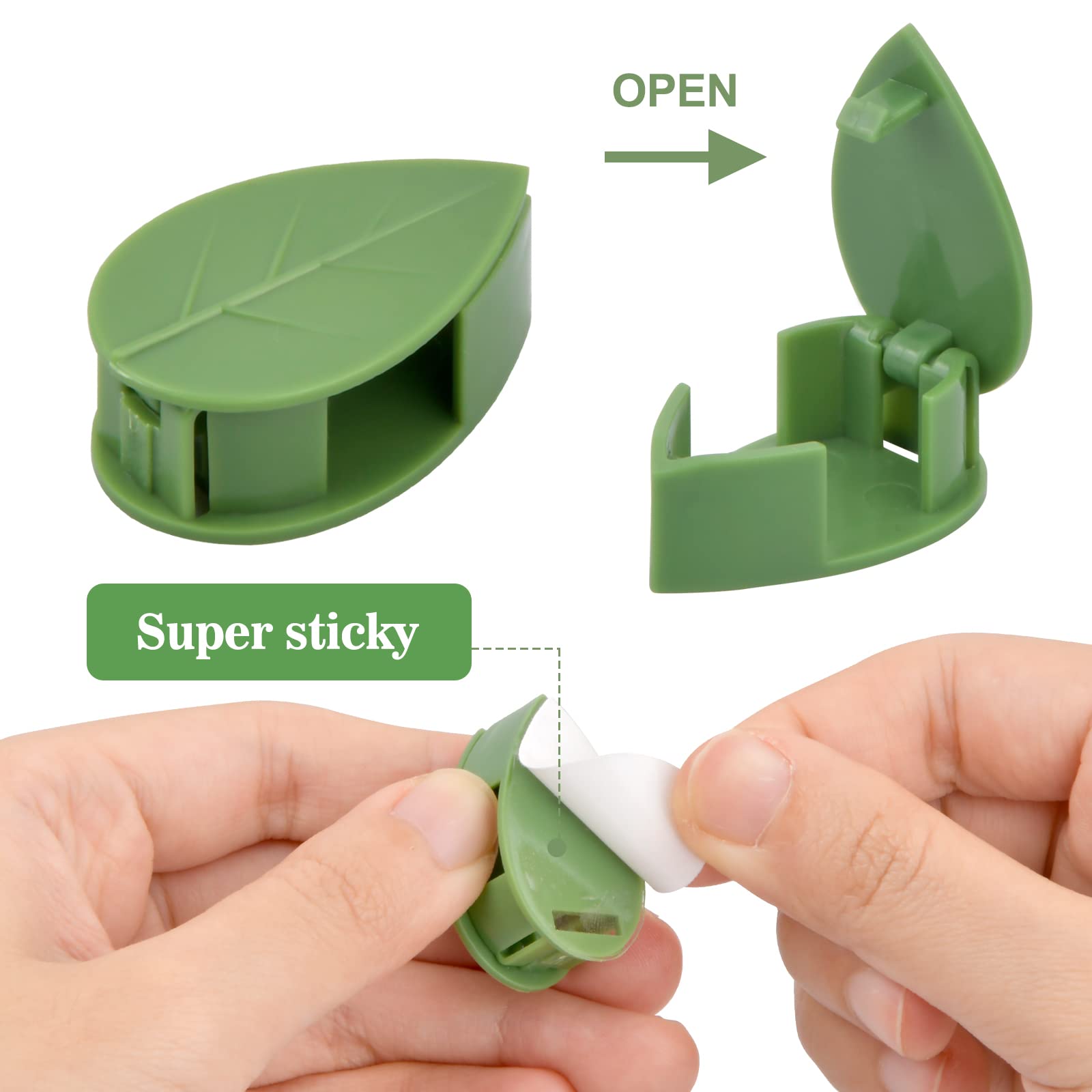 60 Pièces Clip Plante Grimpante Mur, Clips Plantes Auto-adhésifs En