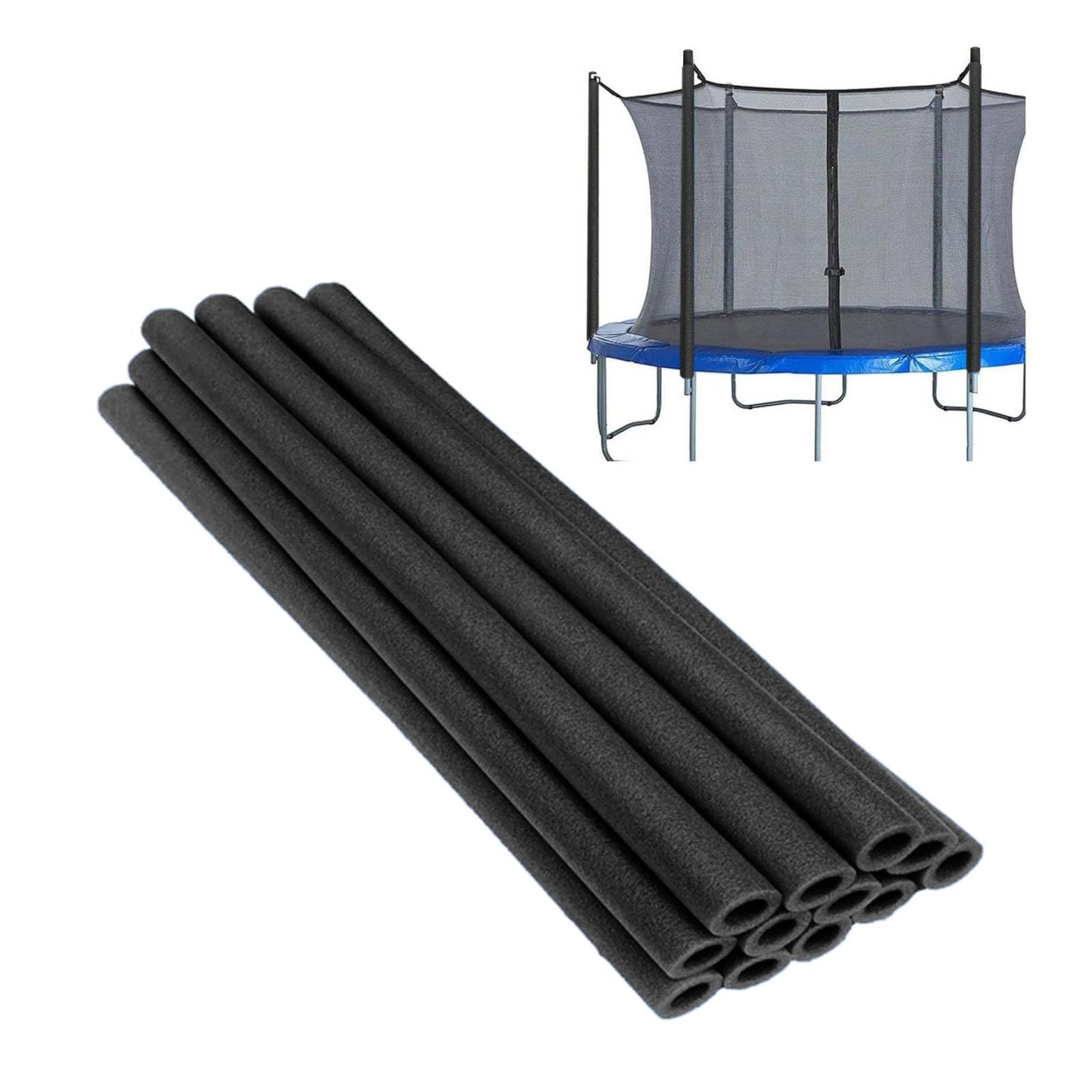 Trampoline Pole Foam Sleeves,12Pcs Pole Covers Replacement 88cm Length Waterproof Round Tube Protective Trampoline Spring Cover Padding, Foam Tubing Protective Trampoline Net Pole - 2