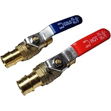 XFITTING 3/4" Pex A Expansion Ball Valve, Red/Hot and Blue/Cold 29-5-3&4 100