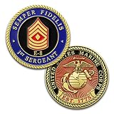 Marine Corps E8 Challenge Coin. USMC 1stsgt Rank Militär Medaille. First Sergeant Challenge Coin. Entworfen von Marines für Marines – Offizielles Lizenzprodukt.