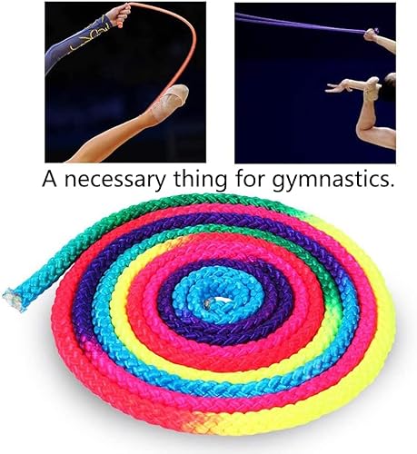 Miniatura 6 de Watris Veiyi Cuerda de gimnasia rítmica - 2.8m110in arco iris artes rítmicas entrenamiento cuerda de saltos