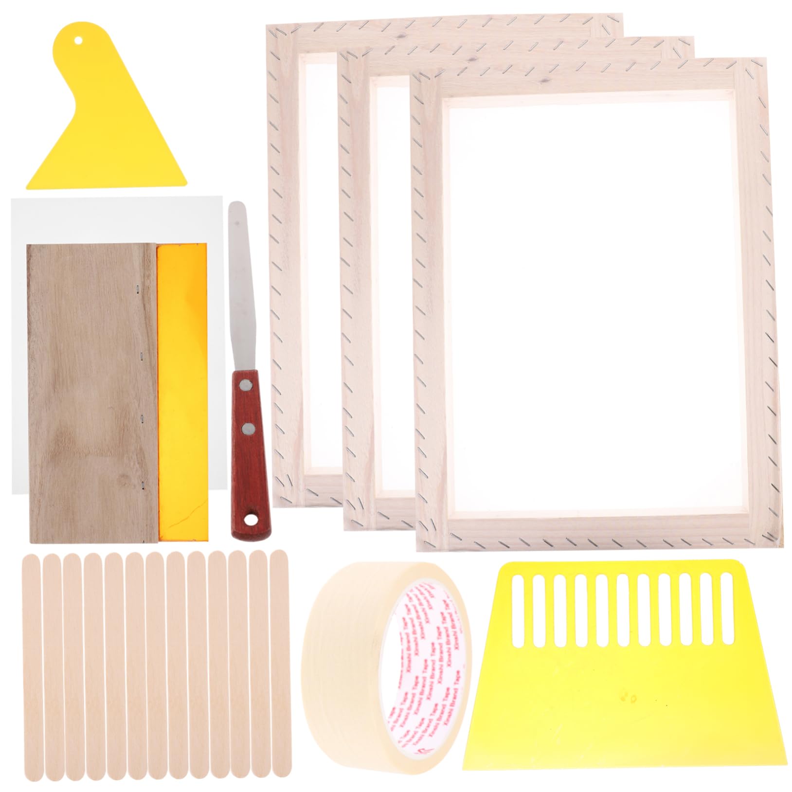 Kit de sérigraphie portable avec cadre robuste et outils complets d'impression