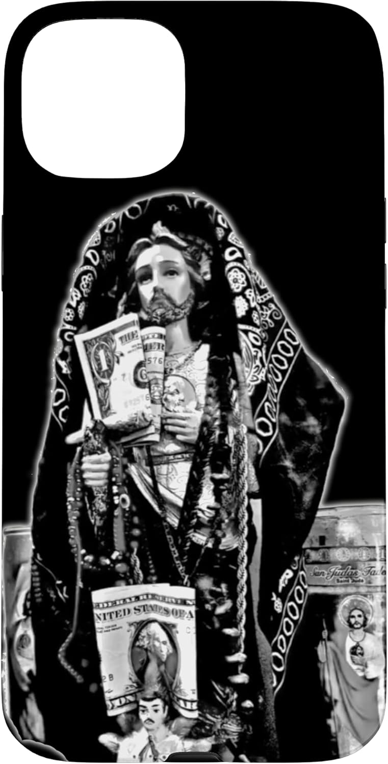 San Judas Tadeo - Jesus Malverde, Black and White Case for iPhone 13