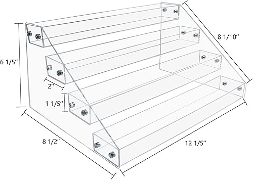 Miniatura 6 de VAEHOLD Estante de especias acrílico, organizador de especias transparente de 3 niveles para gabinete, estante vertical para especias de cocina,