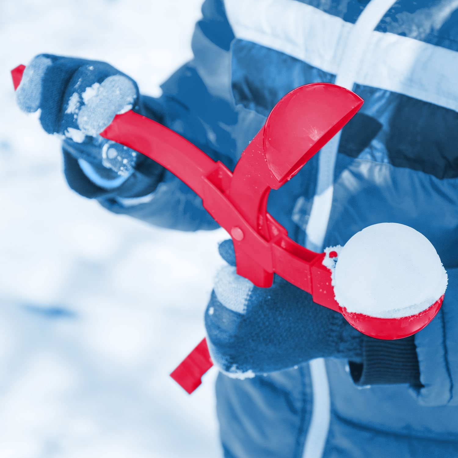 Prensa para Bolas de Nieve 7 cm 38 cm 2ª generación Rojo Azul