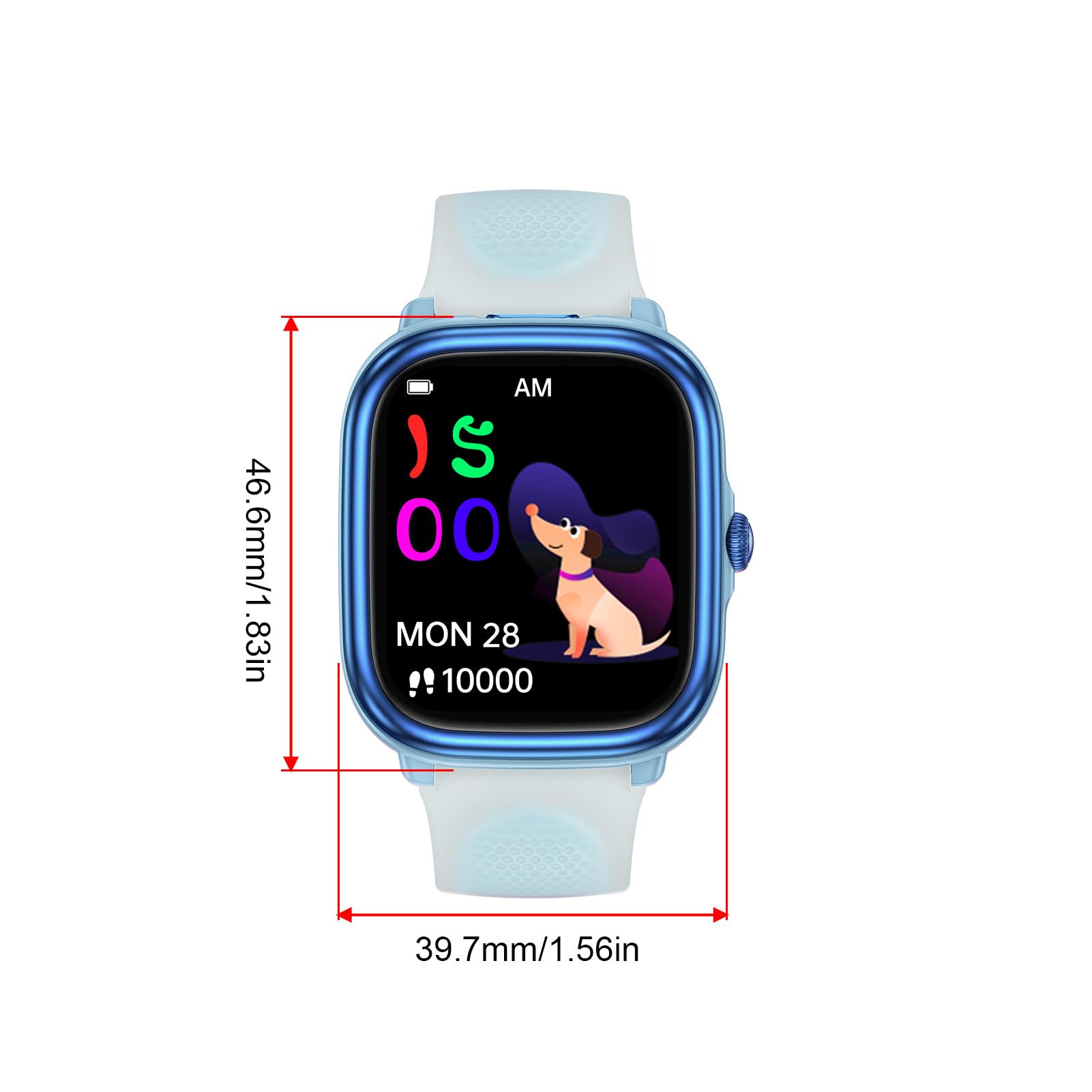 Sxhlseller Reloj Inteligente para Niños con Linterna y Juegos de (Blue)