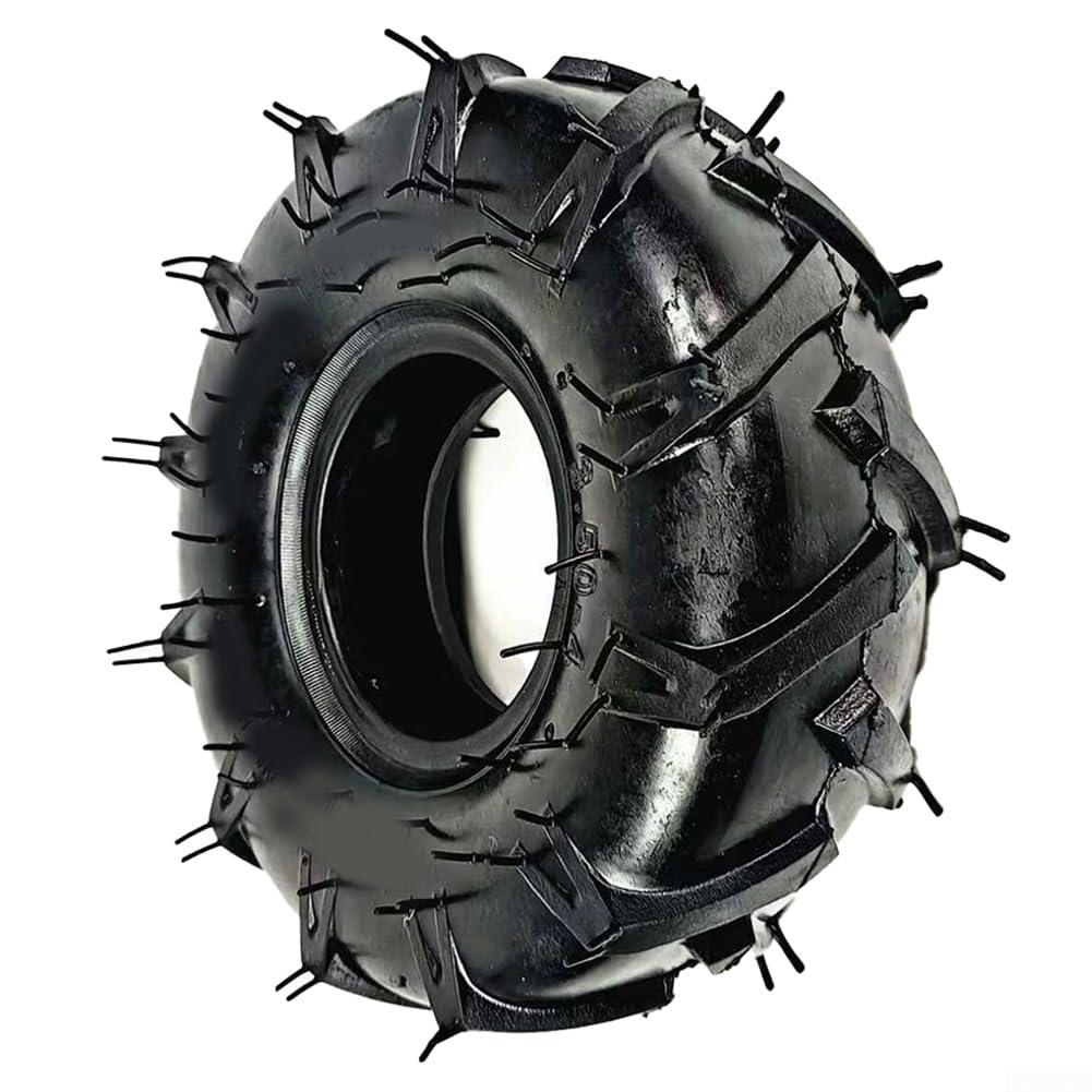Pneu en caoutchouc robuste 4.10/3.50-4 pour chariots de golf, chariots et brouettes — Diamètre extérieur de 25,4 cm, convient aux moyeux de 10,2 cm