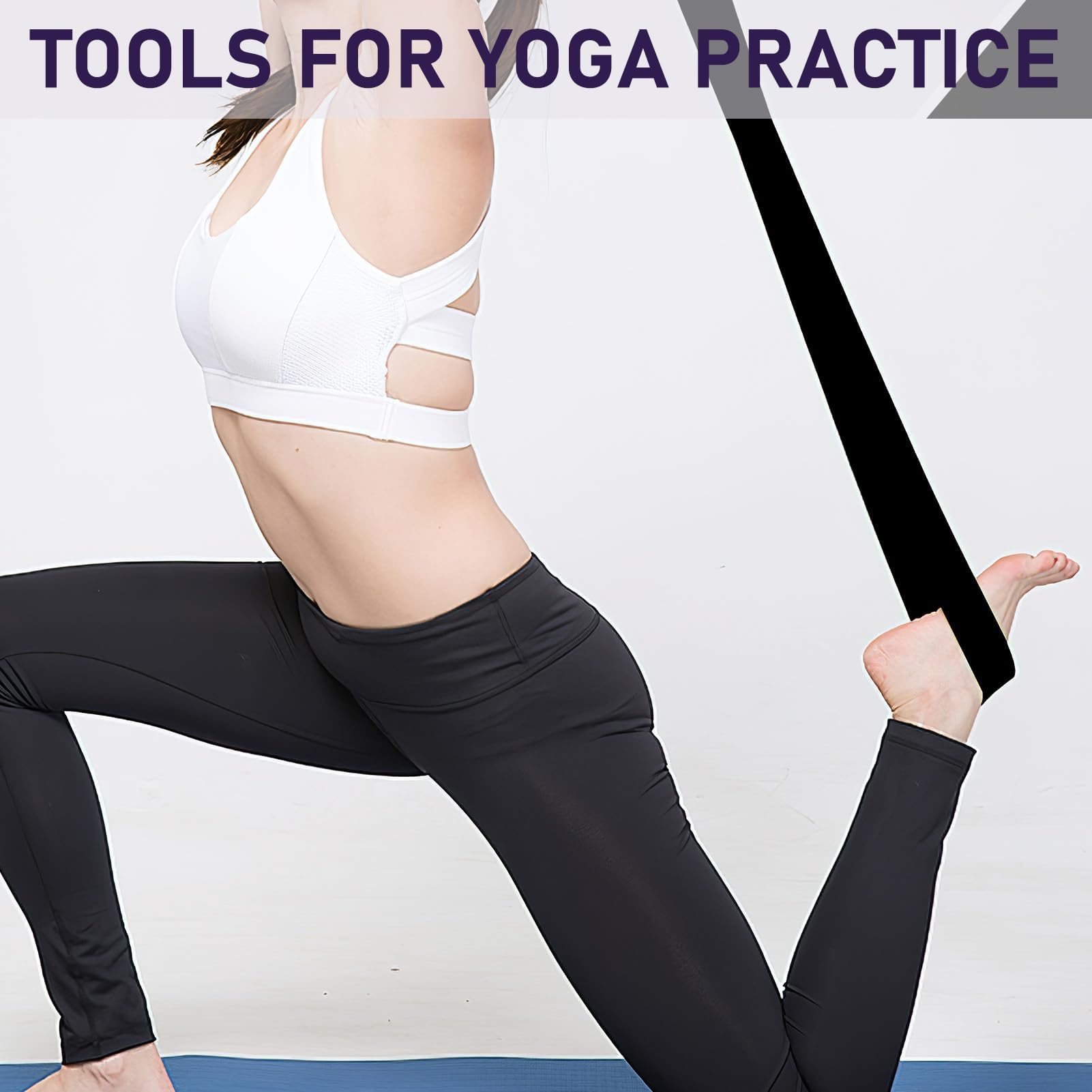 Verstellbarer Tragegurt für Yogamatten aus Baumwolle, Geeignet für Alle Mattengrößen, Elastischer und Robuster Yoga Gurt, Ideal für Pilates, Dehnübungen und Fitness, Multifunktional und Leicht