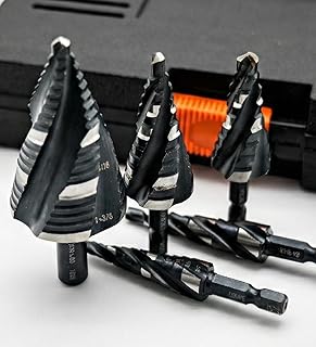 Sponsored Ad - Four Spiral Flute Step Drill Bit Set - 1/8"-1-3/8" 5PCS HSS Unibits with 1/4" and 3/8" Quick-Change Hex Sha...
