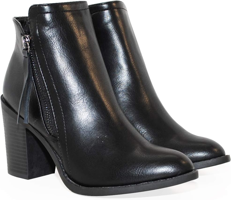 TRENDSUP Women's Fashion Side Zipper Booties