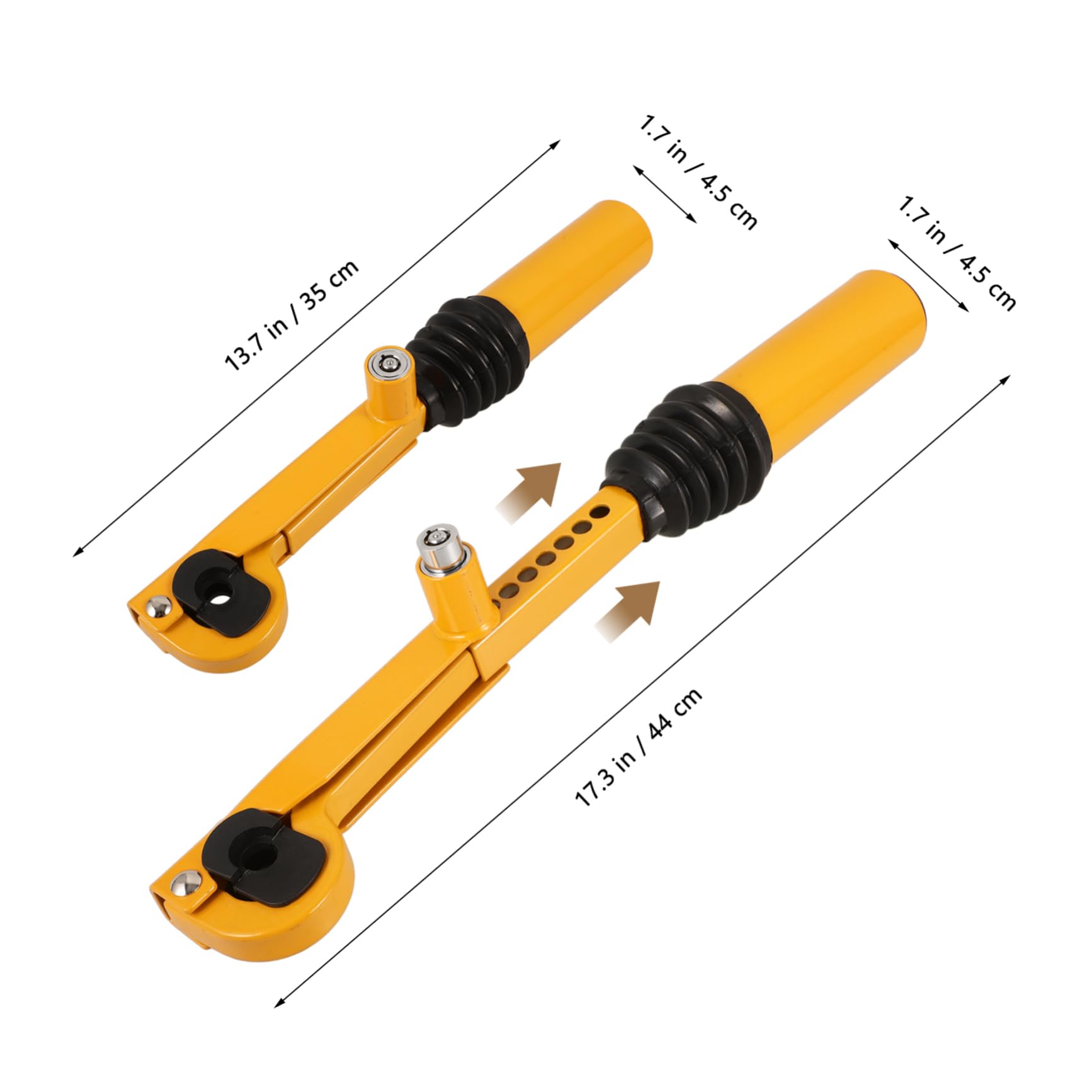 TOPBATHY Dispositif Antivol pour Voiture en Acier Or, Verrou de Levier de Vitesse Facile à Installer Structure Simple, Protection du Frein à Main pour Sécurité Renforcée