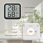 NOKLEAD Thermomètre à humidité intérieure Mini Appareil de mesure de la température de la chambre de moniteur d'hygromètre avec indicateur de confort de l'icône faciale ℃/℉ Switch pour Baby Room Greenhouse Bureau salon (2)