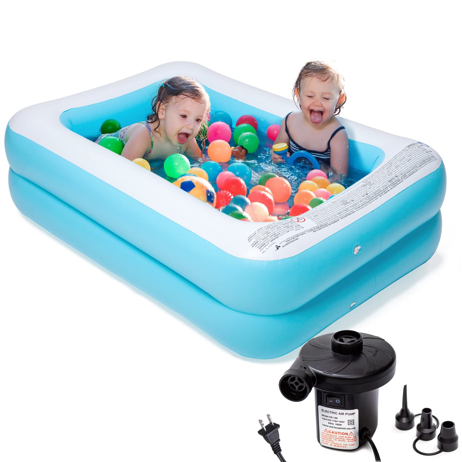 Amazon.com: CHICLIST Inflatable Kiddie Pool 61
