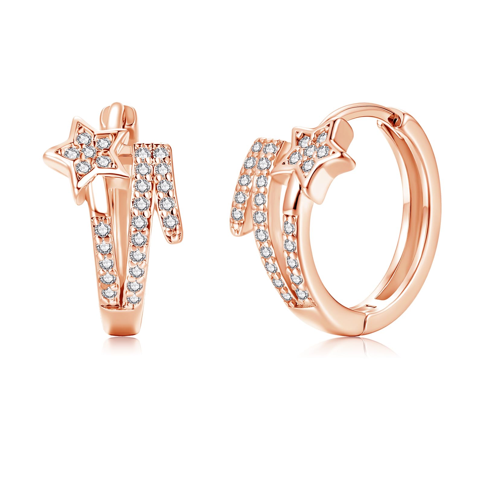 Loutade Ohrringe Gold, Hypoallergen 925 Sterling Silber Twis