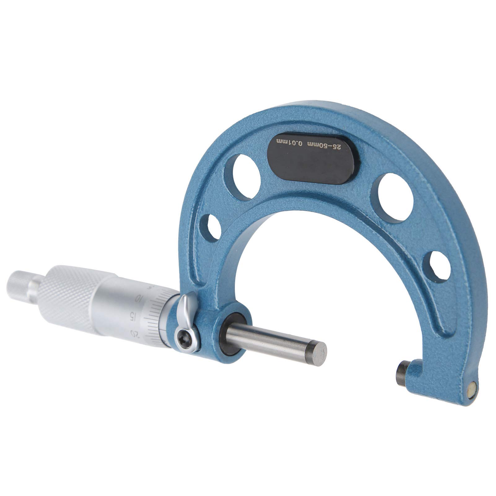 Fafeicy Micrómetro Anytime Tools, 25-50 mm / 1-2 pulg, Resolución 0.01 mm, herramienta de medición de precisión de alta calidad exterior tipo espiral, Micrómetro