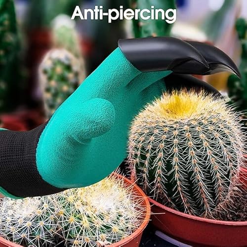 Garden Gloves With Claws, Anti Slip Gloves For Excavation, Planting, And Weeding, Easy To Operate Without Injuring Hands, Are Essential Tools For Landscaping Work (Green) #TOP2