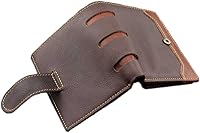 Vista 45 de Hombres Cool Eagle Wolf Caballo Totem Cuero Vaca Vertical Cartera Cremallera Multi-tarjeta Titular, Tótem de caballo, Minimalista