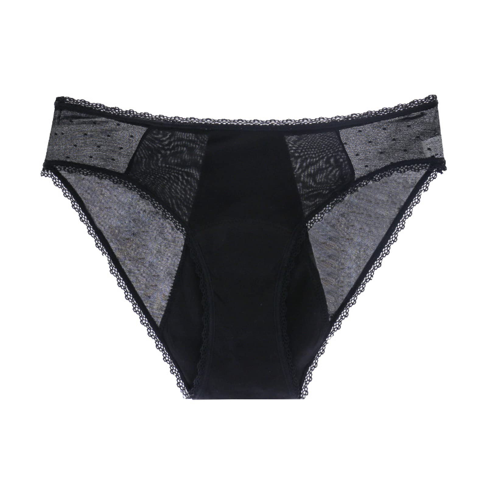 Shorties Femmes 3/5 pièces grande taille fibre de bambou Sexy dentelle maille Bikini quatre couches pantalons physiologiques dames serviette hygiénique tante pantalon