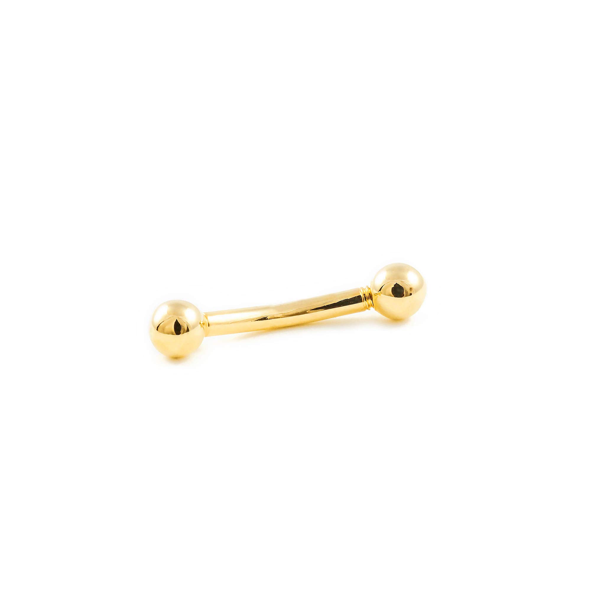 Monde PetitPiercing Oro Ceja bola lisa 3 mm (18kts) - Estuche Regalo - Certificado de Garantía - Mondepetit