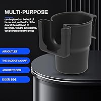 Vista 6 de 1 gancho DM-142 para portavasos de automóvil, soporte para teléfono móvil 2 en 1 + soporte para bebidas, lado de la puerta del coche/respaldo