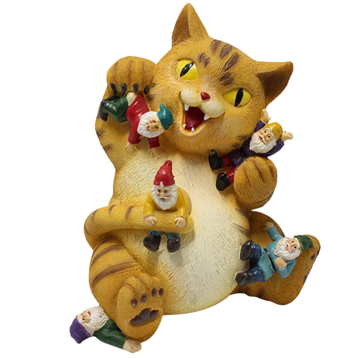 Figurine miniature de chat NUOBESTY en résine délicate pour intérieur chic