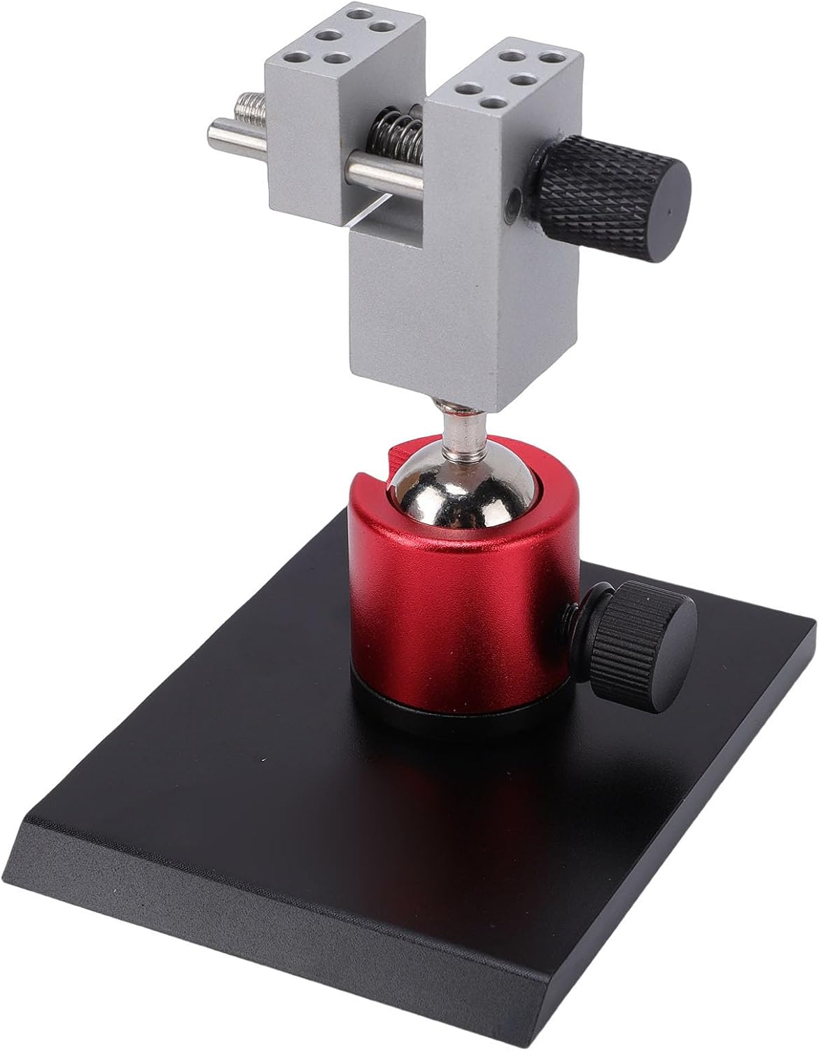 Luqeeg Mini Vise, 0-2.48in Adjustable Grip Width Small Table Vice Clamp 360 Rotatable Workbench Vise with Base for Jewelry Making DIY Wood Craft Carving Breads Drilling Bed Tool