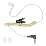 UAYESOK 3.5mm Listen Only Earpiece for Radio Speaker Mic, Balanced Armature Driver, Law Enforcement Surveillance Headset, Covert & Compact & All Day Use & Clear Audio