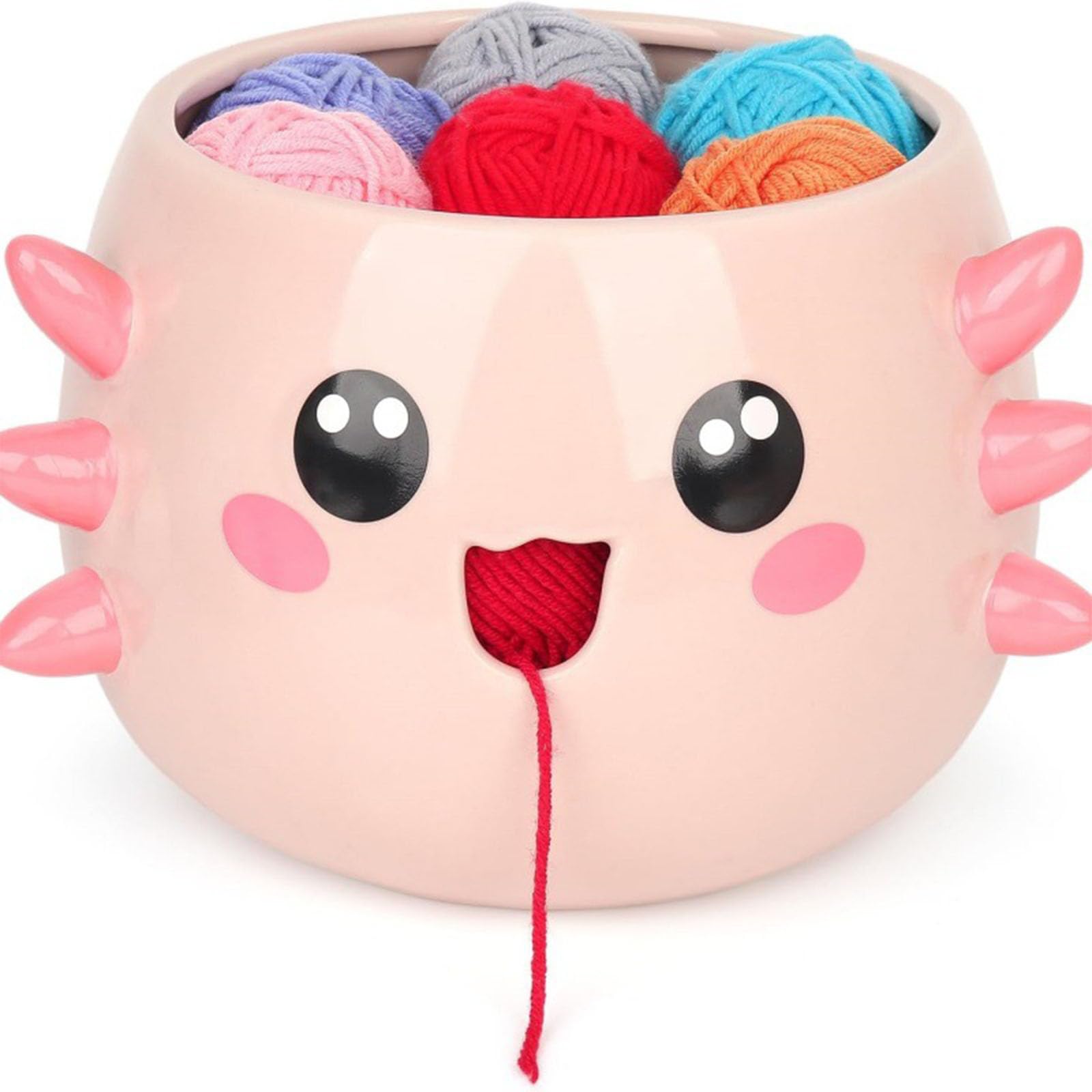 Kalttoy Resin Yarn Bowl for Crochet Knitting with Nonslip Bottom Ensures Stability Prevents Tangles for Projects Resin Crochet Bowl Home Craft