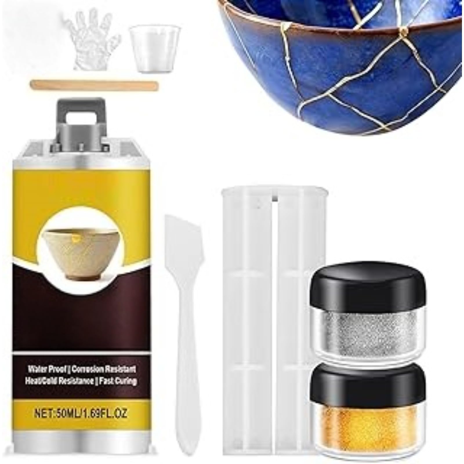 Amazon.co.jp: 金継セット [2026年最新] 金継セットは陶器の修復キット