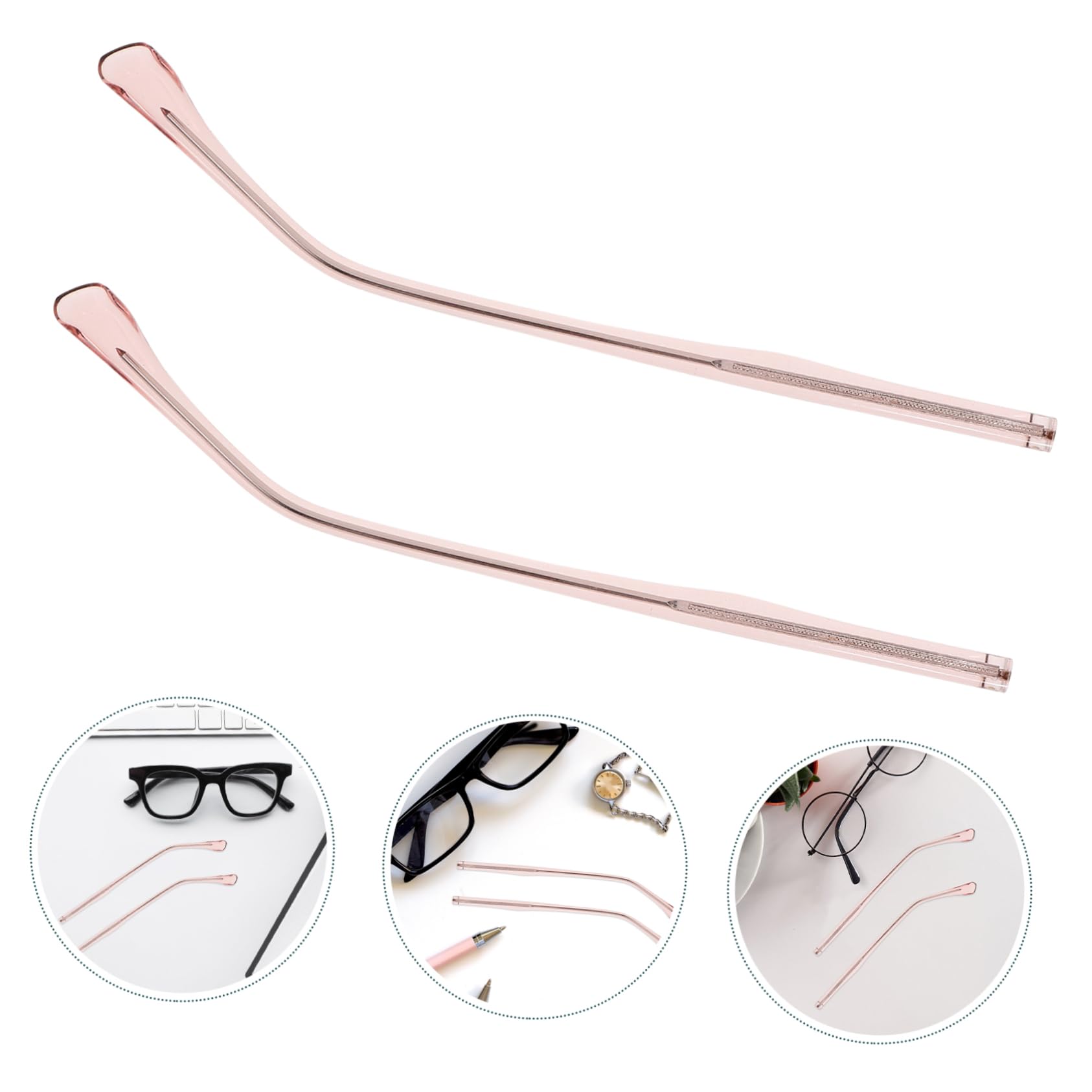 4paare Eyeglasses- Ersatzbügel Für Sonnenbrillen Und Brillen Super Robust Und Komfortabel Geeignet Für Roségoldenem Design