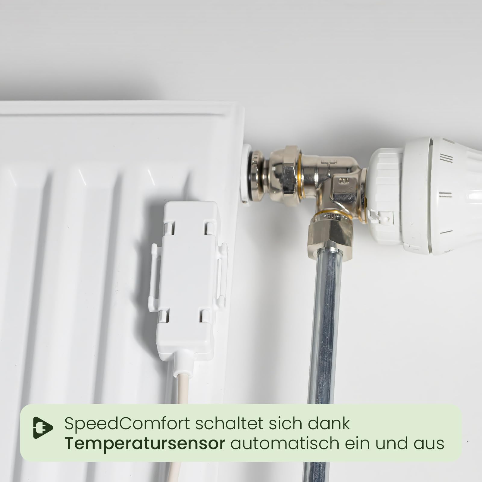 SpeedComfort Starter Mono Set 1-Stück: Smartes Heizgebläse für Heizungen - Langlebiger Heizverstärker für Unterheizungen und Heizkörper - zum Sparen von Energie und Heizkosten