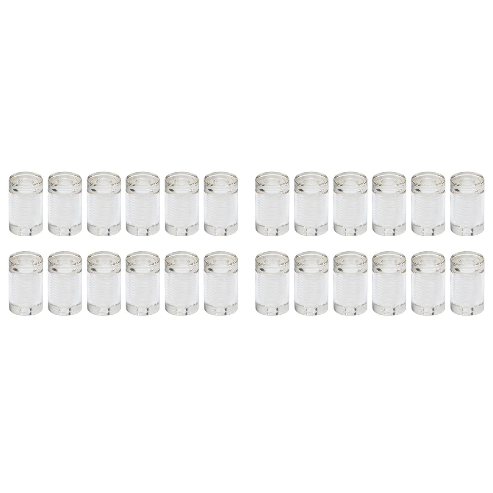 Jnchdghwa Transparent 24Pcs Clear Standoffs, 3/4X1inch Acrylic Standoff Screws, Wall Sign Standoff Mounting Hardware,Advertising Standoff Nail
