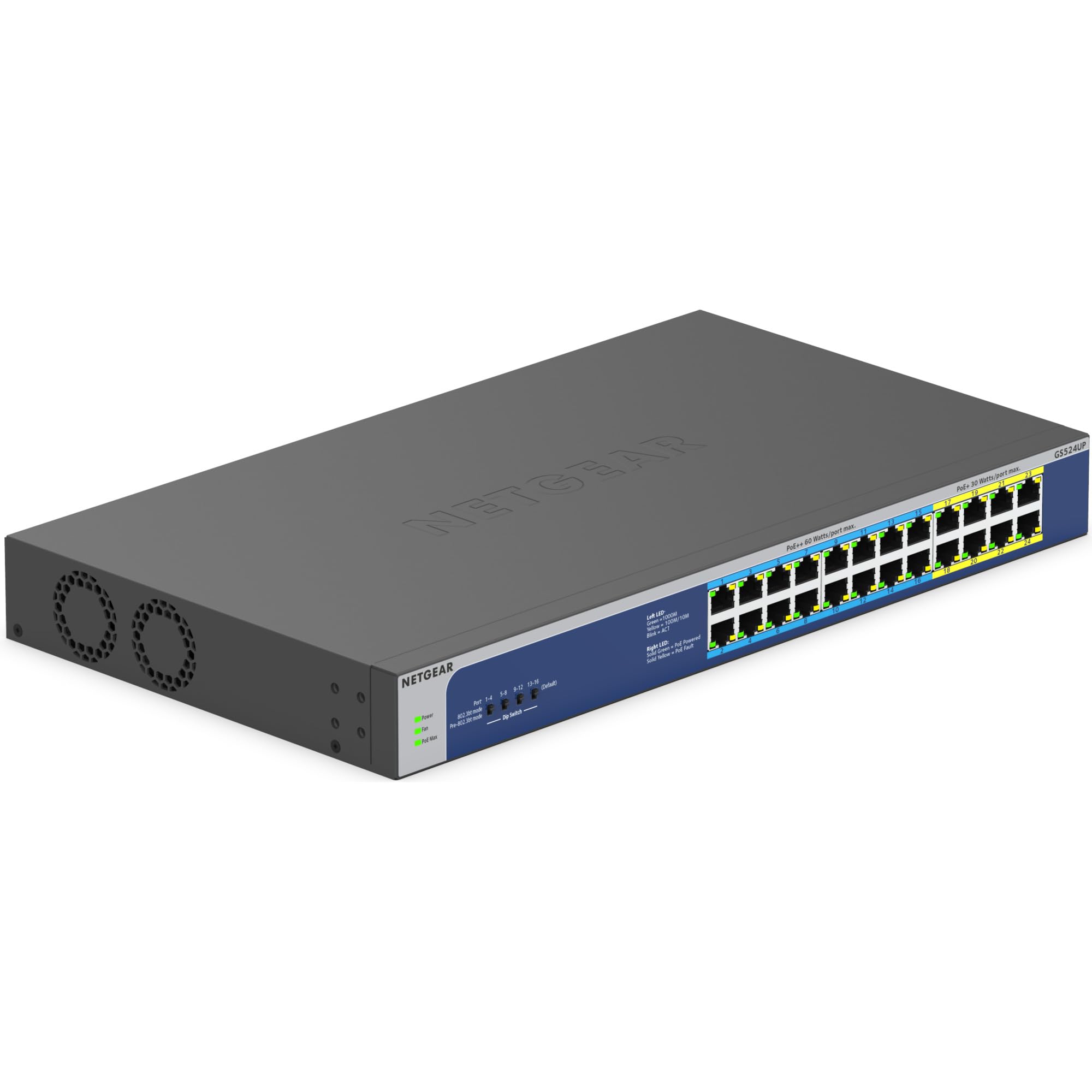 Netgear Gs524pp Port Gigabit Unmanaged Poe Switch 300W Size 24 Gs524pp-100Eus