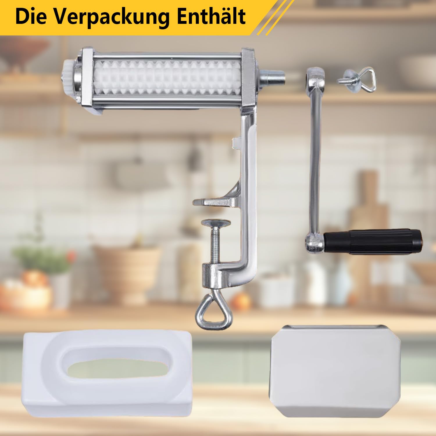 Steaker Fleischzartmacher, Fleischklopfer Metall Fleischzerkleinerer Meat Tenderizer Mit Messerwalzen Und Handkurbel, Fleischzartmacher Maschine zum Zartmachen von Fleisch, Huhn, Steaks