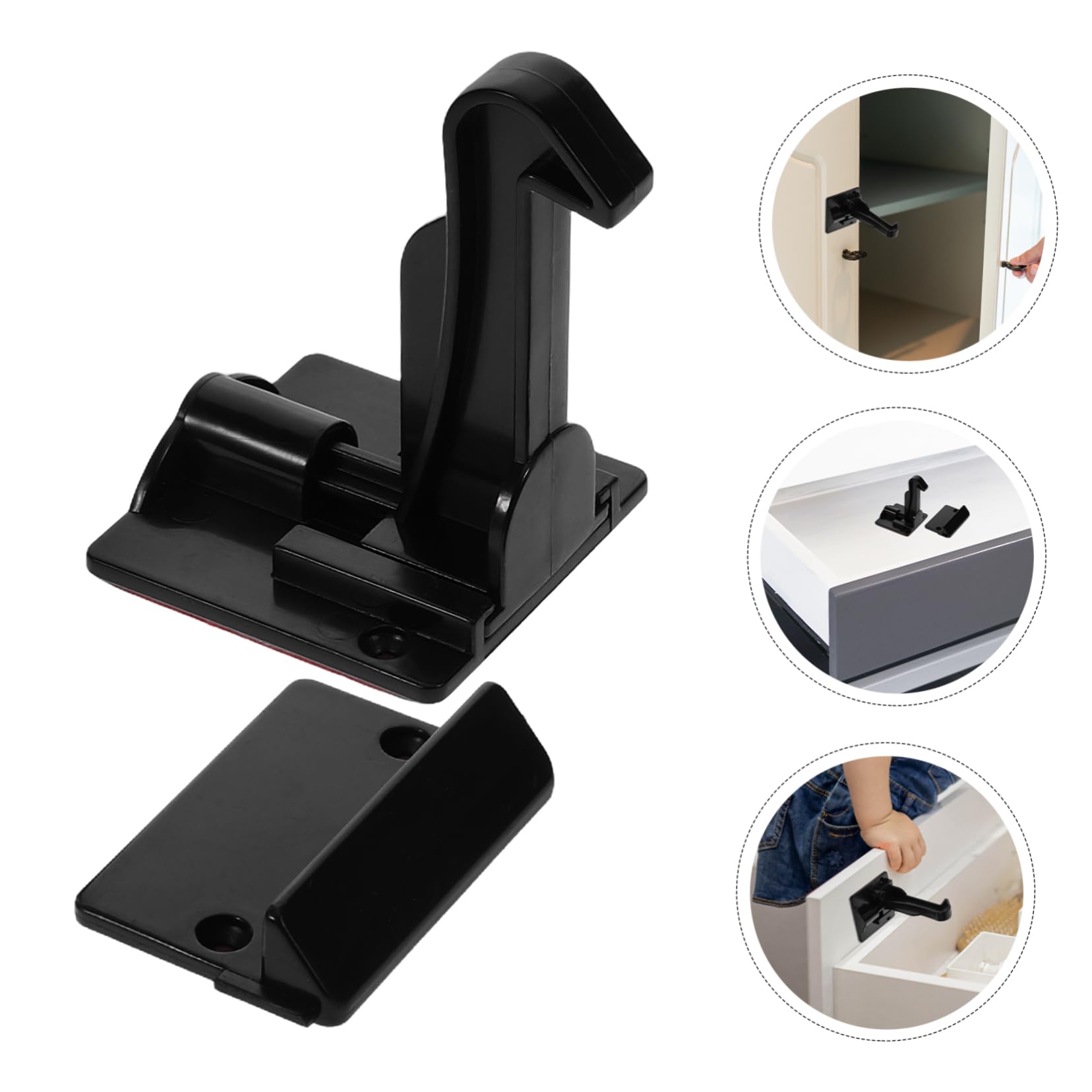 Garneck 12pièces Serrures Invisibles Pour Garçon Fille De Verrous De Sécurité Pour Tiroirs Et Armoires Installation Sans Perçage Protection Pour Sécurité Des Garçon Fille