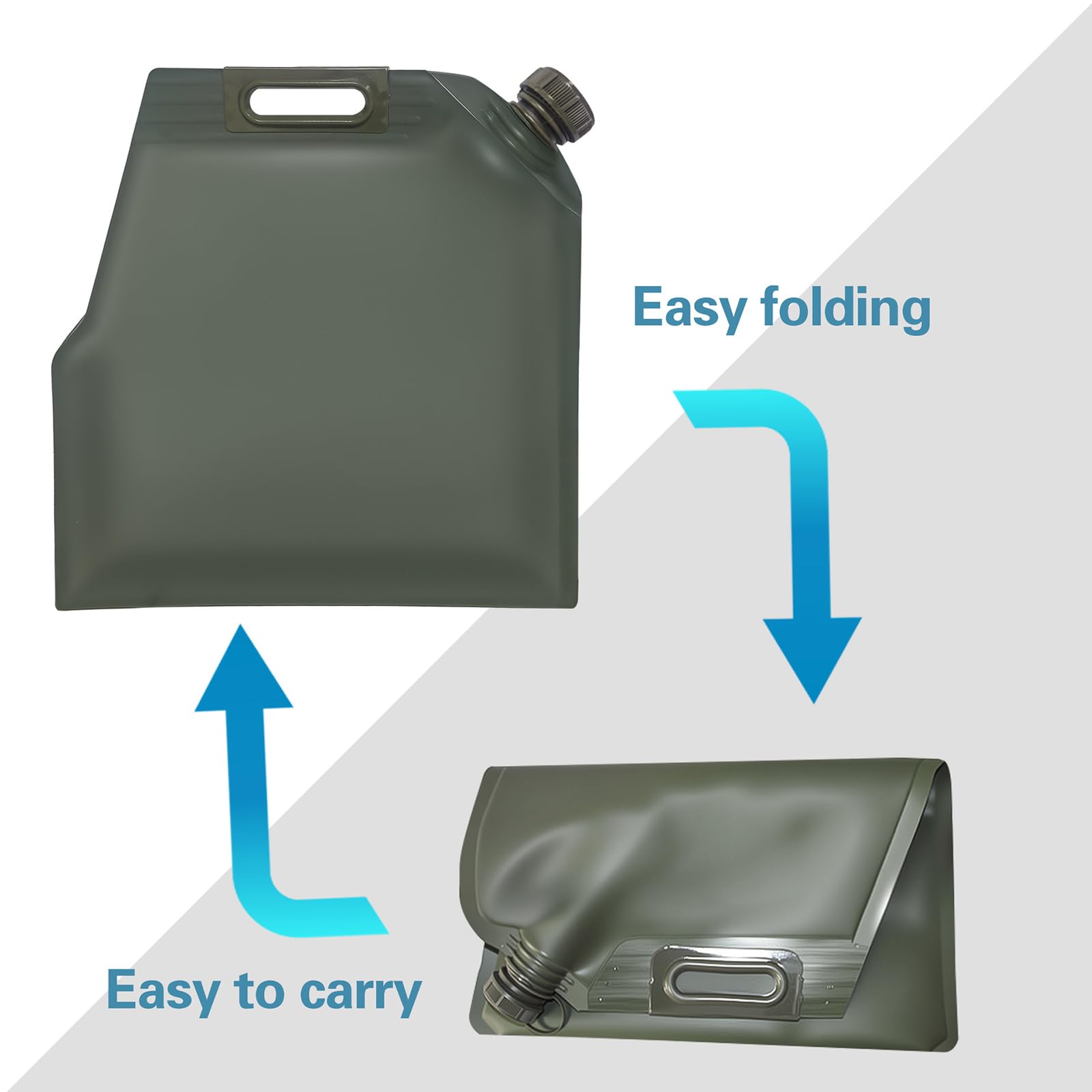 Depósito De Combustible Flexible Moto - Contenedor Portátil Y Plegable Gasolina, Para Caravanas, Autocaravanas, Acampadas, Viajes De Aventura En Moto Y Transporte En Emergencias,20L